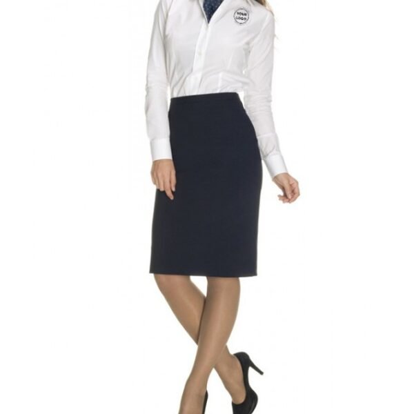 RECEPTIONIST SHIRT AND BLACK SKIRT