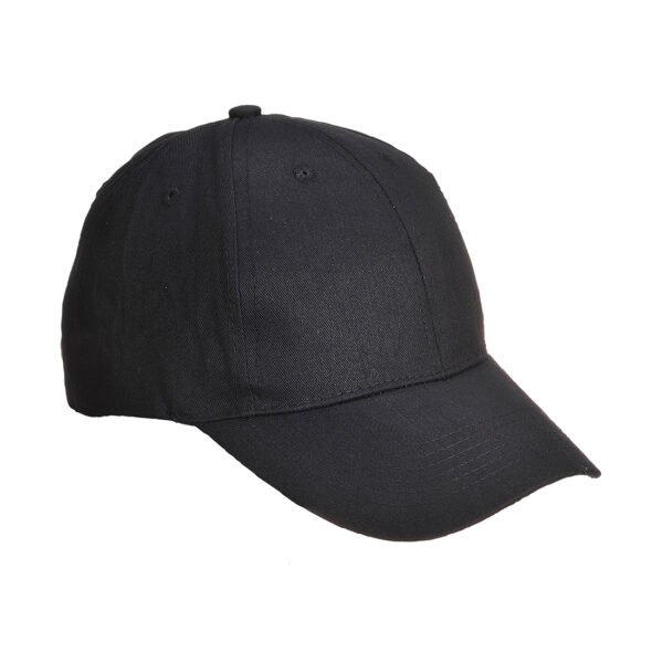 Six Panel Baseball Cap Black PW12